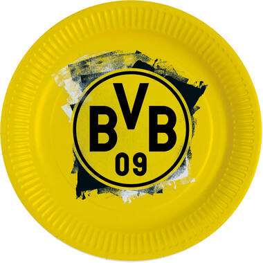 8 Plates BVB Dortmund Round Papier 23 cm