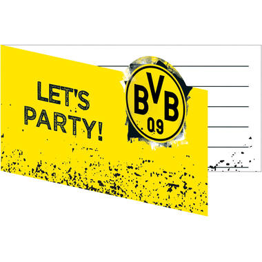8 Invites & Envelopes BVB Dortmund 13,9 x 8 cm