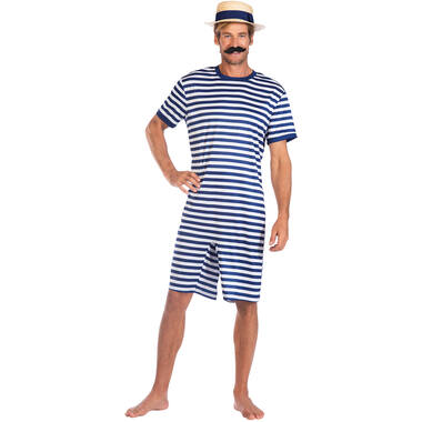 Adult Costume 1920s Swimming Suit Blue