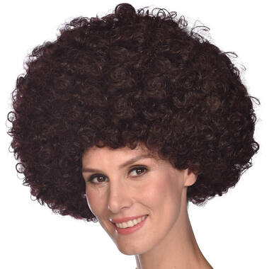 Costume Accessory Disco Afro Wig Brown One Size