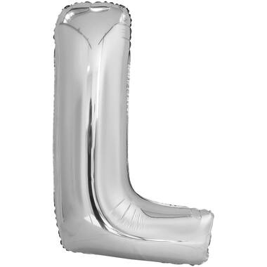 Large Letter L Silver Foil Balloon N34 Packaged 85 cm x 56 c