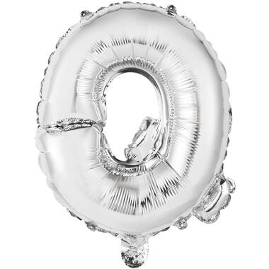 Mini Letter Q Silver Foil Balloon N16 Packaged 35 cm x 29 cm