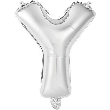 Mini Letter Y Silver Foil Balloon N16 Packaged 34 cm x 29 cm