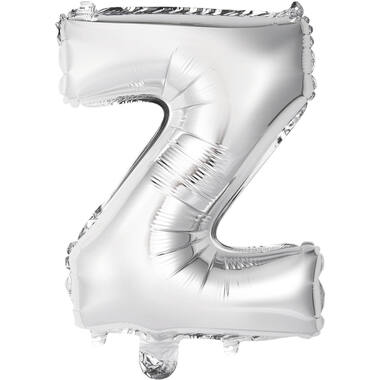 Mini Letter Z Silver Foil Balloon N16 Packaged 32 cm x 26 cm