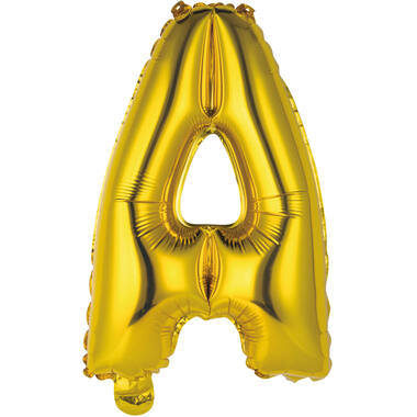 Mini Letter A Gold Foil Balloon N16 Packaged 36 cm x 23 cm