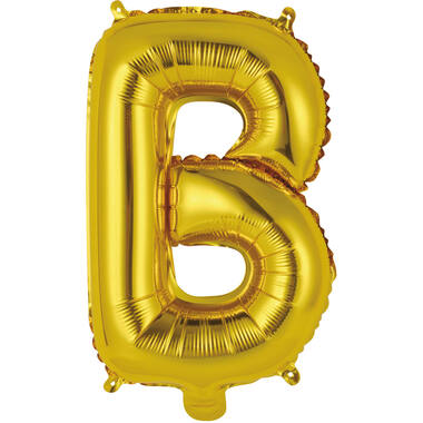 Mini Letter B Gold Foil Balloon N16 Packaged 34 cm x 22 cm