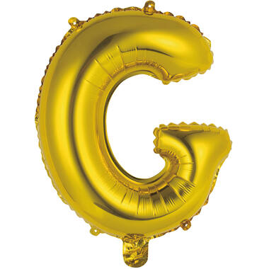 Mini Letter G Gold Foil Balloon N16 Packaged 34 cm x 28 cm
