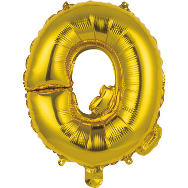 Mini Letter Q Gold Foil Balloon N16 Packaged 35 cm x 29 cm