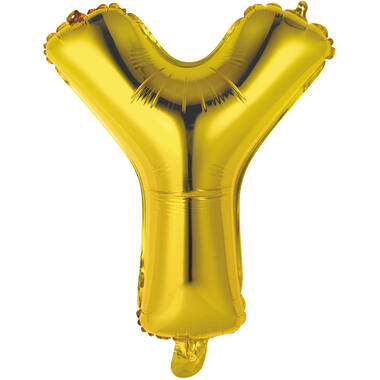 Mini Letter Y Gold Foil Balloon N16 Packaged 34 cm x 29 cm