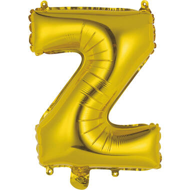 Mini Letter Z Gold Foil Balloon N16 Packaged 32 cm x 26 cm