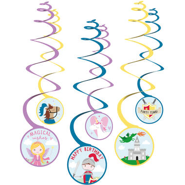 6 Swirl Decoration Princess & Knight