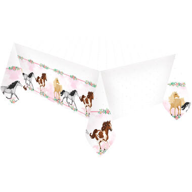 Tablecover Beautiful Horses Plastic 120 x 180 cm