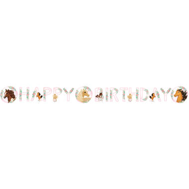Letter Banner Beautiful Horses Paper 140 x 15 cm