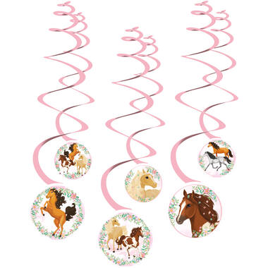 6 Swirl Decoration Beautiful Horses