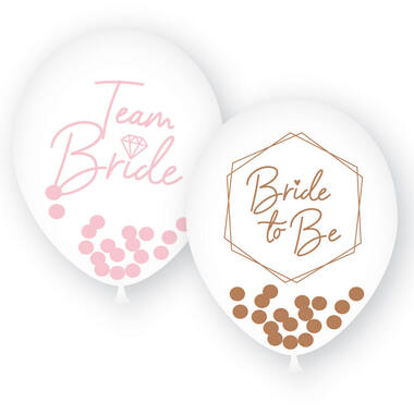 6 Latex Balloons Hen Party 2-Sided Print 27cm