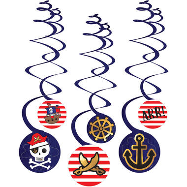 6 Swirl Decoration Pirates Map