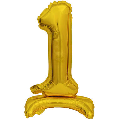 Mini Number 1 Gold Foil Balloon N16 Packaged 39 cm x 22 cm