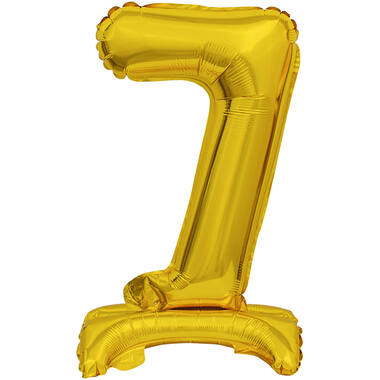 Mini Number 7 Gold Foil Balloon N16 Packaged 37 cm x 22 cm