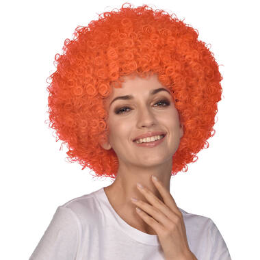Costume Accessory Afro Wig Orange One Size