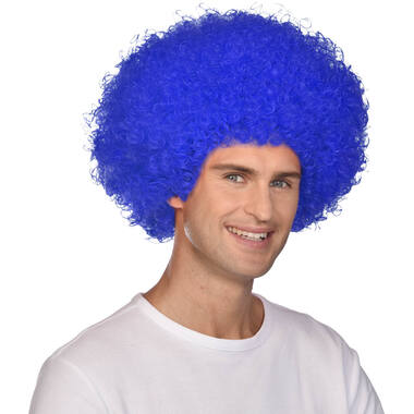 Costume Accessory Afro Wig Blue One Size