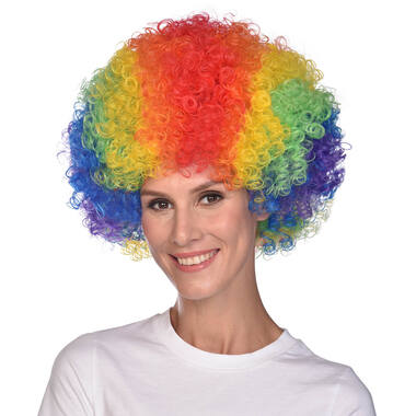 Costume Accessory Afro Wig Rainbow One Size