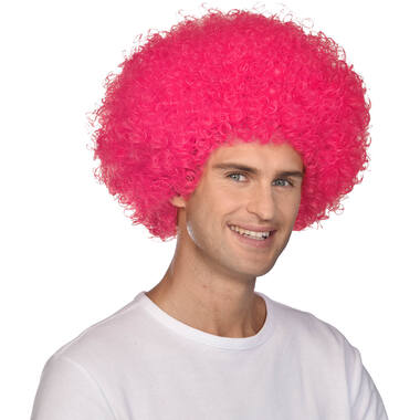 Costume Accessory Afro Wig Pink One Size