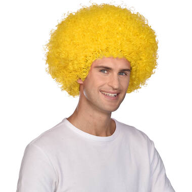 Costume Accessory Afro Wig Yellow One Size