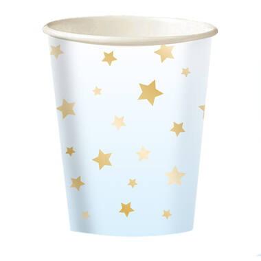 8 Cups 1st Birthday Blue Ombre Paper 250 ml