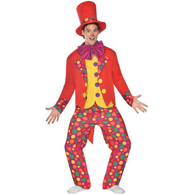 Mens Costume Colourful Clown M