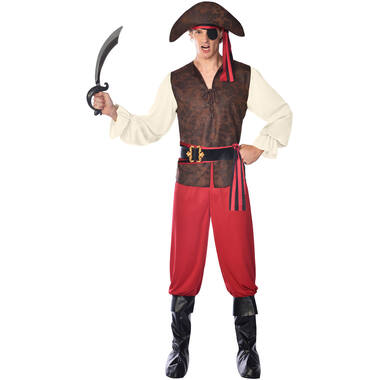 Mens Costume High Seas Pirate L