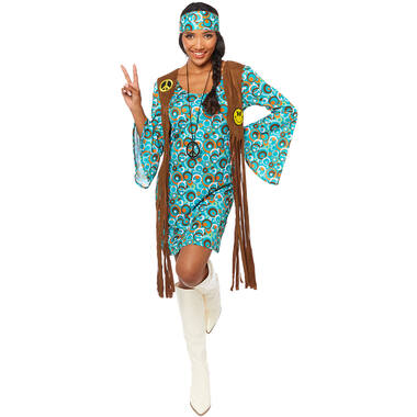 Womens Costume Peace Party Hippie Small