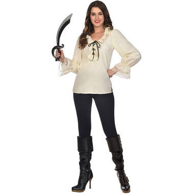 Womens Costume Pirate Blouse Extra Large