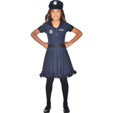 Childrens Costume Police Girl Dress 8-10 Years
