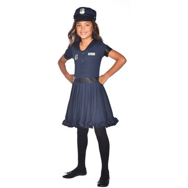 Childrens Costume Police Girl Dress 8-10 Years