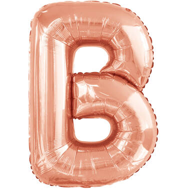 Large Letter B Rose Gold Foil Balloon N34 Packaged 84 cm x 59 cm