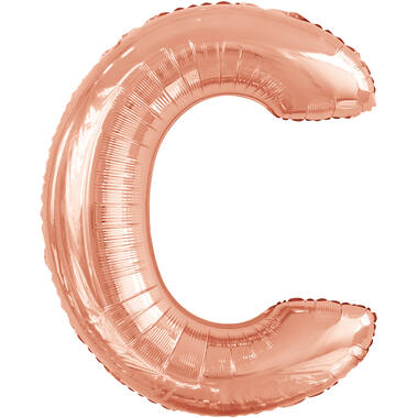 Large Letter C Rose Gold Foil Balloon N34 Packaged 84 cm x 69 cm