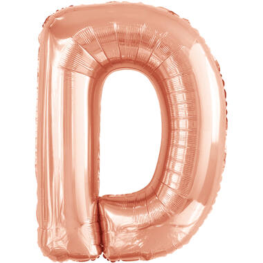 Large Letter D Rose Gold Foil Balloon N34 Packaged 84 cm x 62 cm