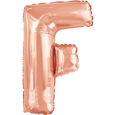 Large Letter F Rose Gold Foil Balloon N34 Packaged 87 cm x 54 cm