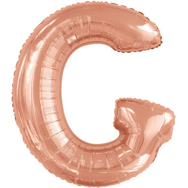 Large Letter G Rose Gold Foil Balloon N34 Packaged 84 cm x 74 cm