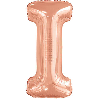 Large Letter I Rose Gold Foil Balloon N34 Packaged 84 cm x 40 cm