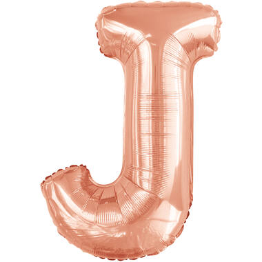 Large Letter J Rose Gold Foil Balloon N34 Packaged 84 cm x 58 cm