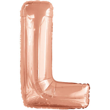 Large Letter L Rose Gold Foil Balloon N34 Packaged 85 cm x 56 cm