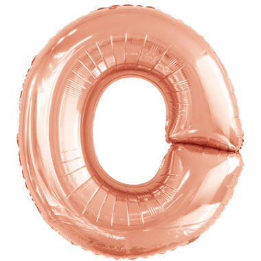 Large Letter O Rose Gold Foil Balloon N34 Packaged 78 cm x 69 cm