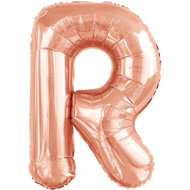 Large Letter R Rose Gold Foil Balloon N34 Packaged 85 cm x 60 cm