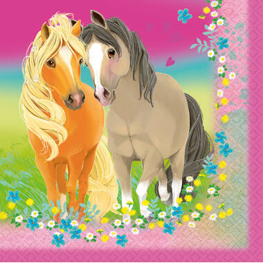20 Pretty Pony Napkins 33 x 33 cm