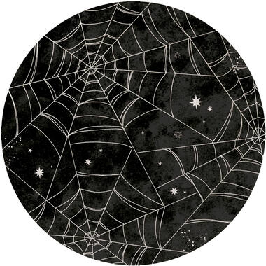 8 Plates Spiderweb Round Paper 23 cm