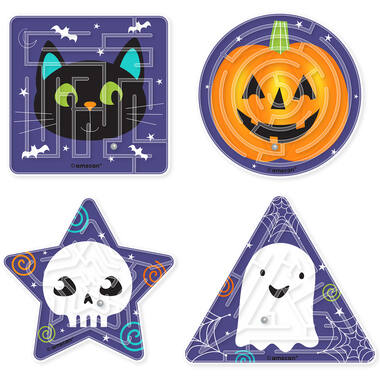 4 Maze Puzzles Assorted Plastic