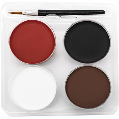 Aqua Kit Zombie (4 x Face Paint 3.5 g / 1 Brush)