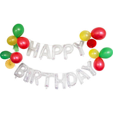 Decoration Kit Balloon Garland Happy Birthday Latex / Paper / Plastic 29 Parts