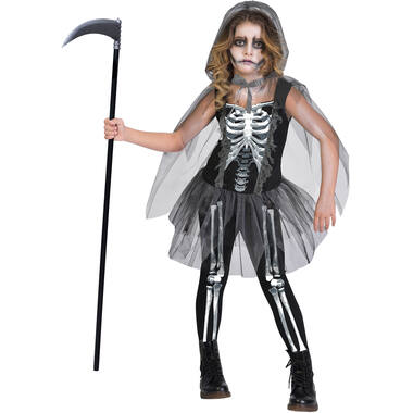 Child Costume Skeleton Reaper 10-12 Years